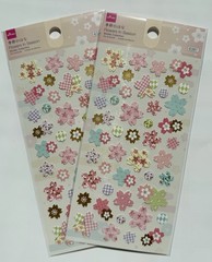 Japanese Sakura Puffy Stickers 2 Sheets Cherry Blossom Scrapbook ST-16