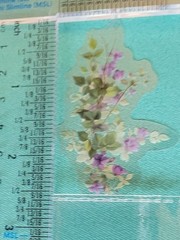 PK2 12pc individual Purple & Pink Floral Transparent Crafting Multiuse Stickers