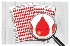 Period Planner Stickers for Diary Calendars, Journals and Scrapbooking