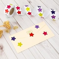 500PCS Star Shaped Sparkling Multicolor 1 Inch Stickers Labels