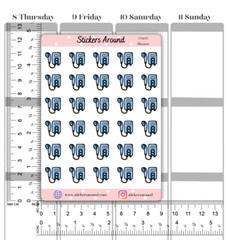 Shower Head Icon Planner Sticker, Calendar and Bullet Journal Stickers