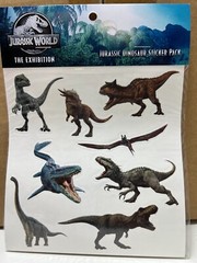 JURASSIC WORLD JURASSIC PARK Realistic Dino Sticker 4 Pack buy more and save $$