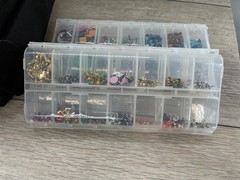 Craft Mates Embellishments Beads 6 Lockables Organizers Junk Journal Craft Lot