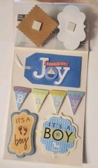 David Tutera Celebrate 7 Piece Baby Boy Scrapbook 3D Stickers