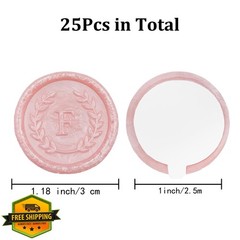 KANOO Pink Letter F Wax Seal Stickers 25pcs-pink