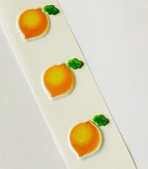 Vintage 1980s Puffy LEMON Scratch N Sniff Fruit Smell Stickers Vinyl Stick-Ons