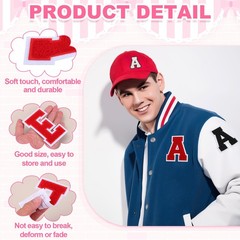 4″ Chenille Letter Patches,Red Chenille Initial A-Z Patches (Letter S)