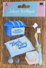 RARE Jolees Baby’s 1st Teeth Tooth Fairy Brush Money Box Toddler Infant Stickers
