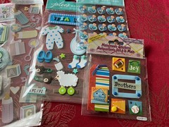 LOT #878 BABY BOY 3D STICKERS JOLEE’S KAREN FOSTER – RARE LOT