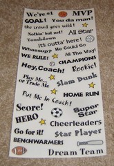 Me & My Big Ideas MAMBI Sticker ~ Sports Slang Words