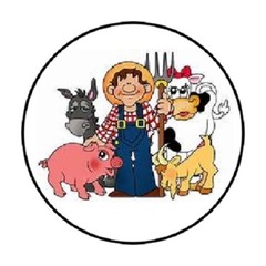 48 Farm Animals !! ENVELOPE SEALS LABELS STICKERS 1.2″ ROUND