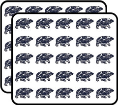 Bear Double Exposure 50 Pack 1-Inch Retro Stickers for Scrapbooking, Journals, P