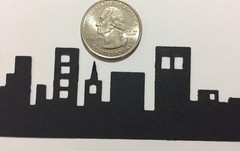 CITYSCAPE BORDER Die-Cuts(3pc) Approx.1-3/4″x 12″Town•Metropolitan •Skyline•USA•