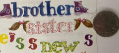 FAMILY WORDS Stickers (17pc)NRN Design•Mom•Dad•Grandma•Grandpa •Baby•Sister•Bro•