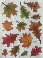 Fall/Autumn Themed Stickers, Includes 13 Stickers, The Sheet Is 4 1/2” X 6”, New