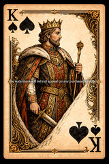 USA Veteran Made King and Queen of Spades Wall Art Prints 8.5 x 11 Cardstock
