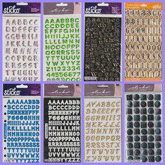 EK SUCCESS STICKO-ANIMALS-FLOWERS-ALPHBETS-PHRASES-SYMBOLS-SCRAPBOOK STICKERS