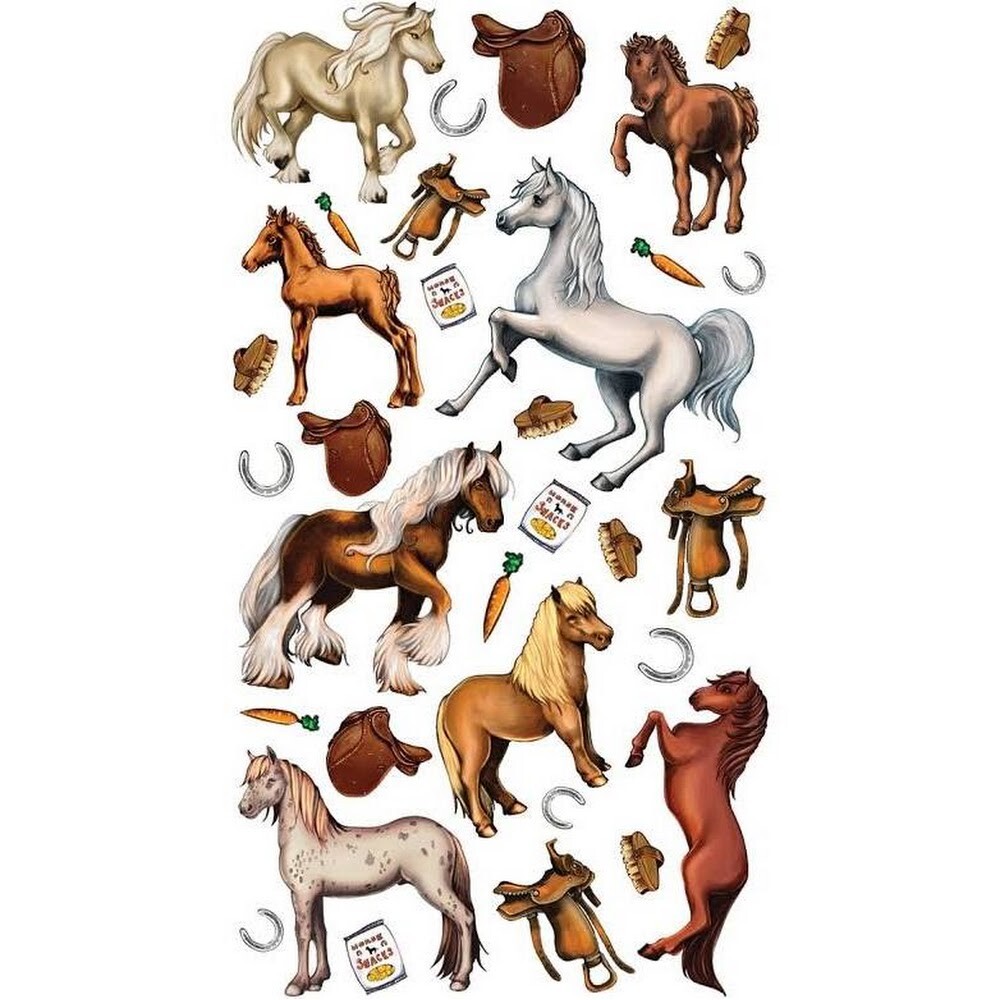 Horse Ponies Equestrian Rodeo Stickers Embellishments Planner Papercraft Cards