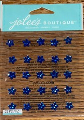 Jolees Mini Blue Sapphire Flower Gems Wedding Card Making Scrapbook Stickers 3D