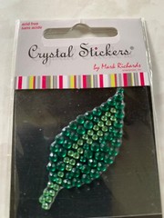 CRYSTAL STICKERS GEMSTONES MULTI-SIZE GEMS LEAF GREEN LEAF GREEN AND YELLOW LEAF
