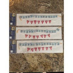 Deja Views Mini Banners Happy Birthday Party Scrapbooking Lot of 3 BA2-108 New