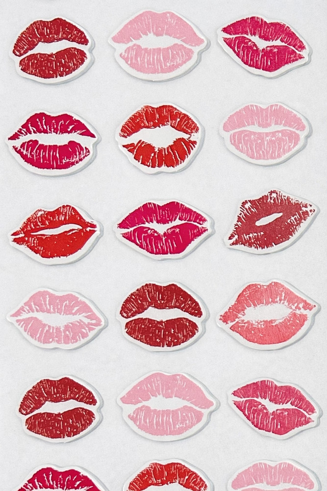 Pink & Red Foam Lips Valentine’s Day Stickers Planner Papercraft Crafts
