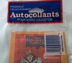 Vtg 60 Disney Panini Hunchback of Notre Dame Album Stickers Autocollants Fleer