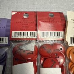 VTG Buttons Alphabet Numbers JUNKITZ Craft Sewing New Old Stock LOT 7