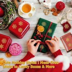 1000 Holiday Stickers for Cards, Valentine Stickers Roll – 6 Unique Snowflake…