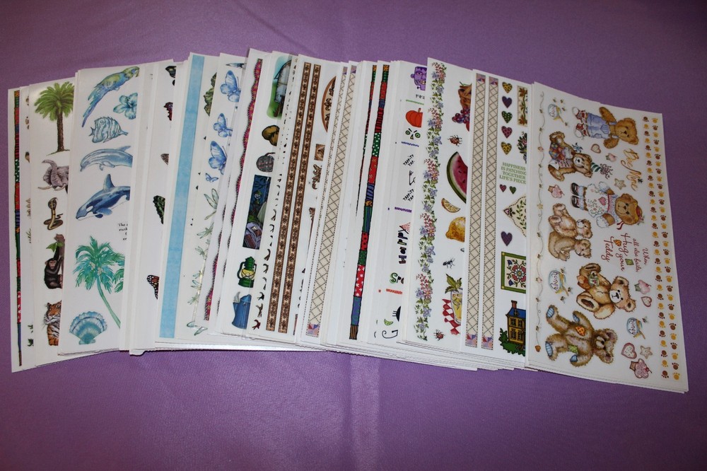 PSX HUGE Lot of 119 RARE Large Sheets of Mixed Stickers! 38 Different Designs!