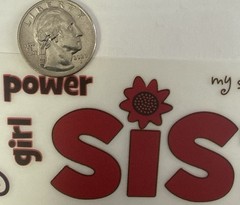 GIRL POWER SISTERS Rub-Ons Trans(8”x2”)Friends•Family•Pink •Border•Card Making•