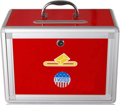 Hybsk I Voted with Red, White, and Blue Circle Stickers 1.5 Inch round 500 Label
