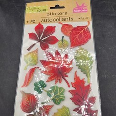 Crafters Square Pop-up Plants 11 Pieces Crafts Scrapbooking New Green Red