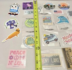 Vintage Sticker Decal Lot Rare Weiner Dog NY Boston Groovy Tiger NY Boston NH
