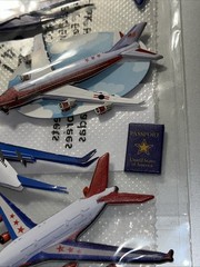 Airplane Travel Sticker Recollections Scrapbook Memory Book Craft New