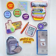 Jr High Science Fair Math Honors Gym Backpack Locker Padlock Scrapbook Stickers