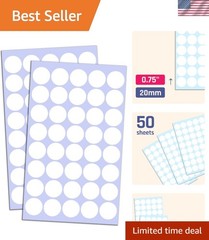 Versatile 2000 Pack 3/4″ Circular White Stickers – Ideal for Home & Office Use