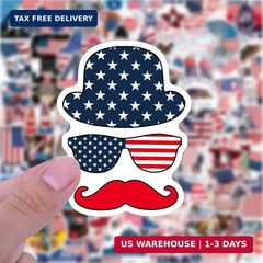 100Pcs 4th of July Stickers for Independence Day Water Bottle Sticker American F