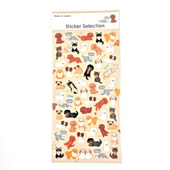 Dog Sticker Sheet Japanese Kawaii Puppies Shiba Poodle Planner Deco