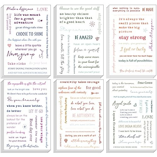 48 Sheets Inspirational Quotes Planner Stickers Small Talk for Journaling