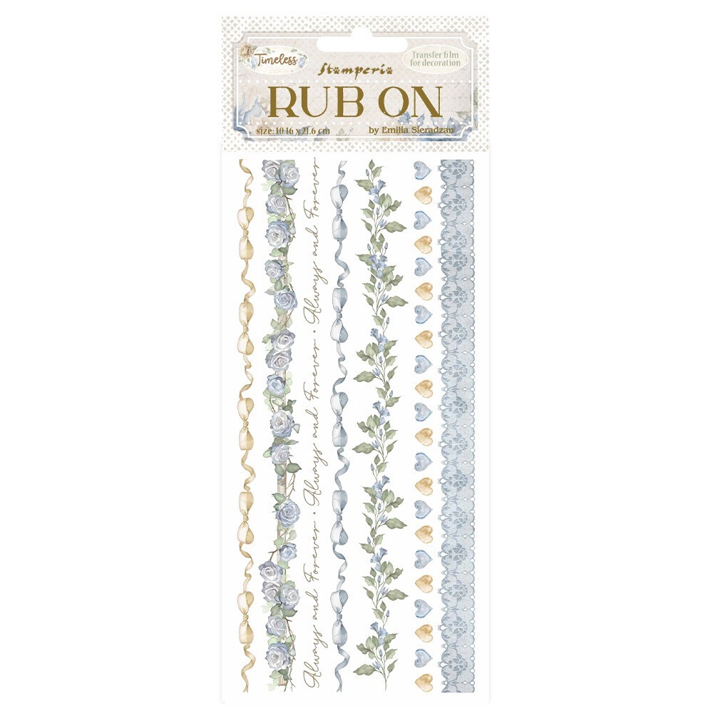 Stamperia – TIMELESS – STRIPES – RUB ON – 4″ x 8.5″, Borders