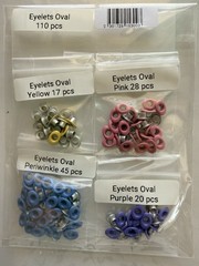 110 pieces OVAL EYELETS Standard 1/8in Hole Embellishments Eyelet Egg Shaped