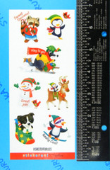 Vintage Hallmark Christmas Animals Stickers One Sheet