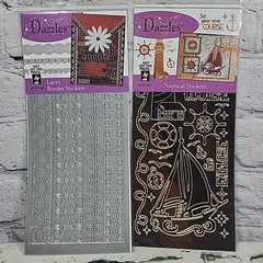 Hot Off The Press Dazzles Scrapbooking Stickers Assorted Lot Of 7 Dolls Flowers