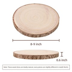 Maputune 4 Pcs 8-9 inches Large Unfinished Wood Slices for Centerpieces, Natu…