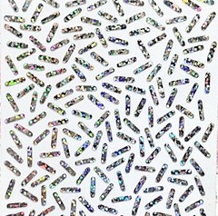Holographic Sparkle Sprinkle Sticker Sheet! ~ 0.35 to 5 inch ~ 13 Colors!