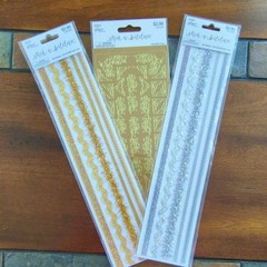 The Paper Studio Stick-a-Bilities All Bling Gold And Silver Decorative Stickers