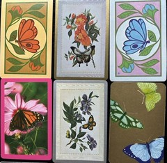 Single Swap Playing Cards Butterflies Colorful Lot of 24 cards many vintage