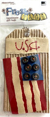 USA American Flag Stars Stripes Patriotic Glory Fresh Tags Die-cut Handmade Tag
