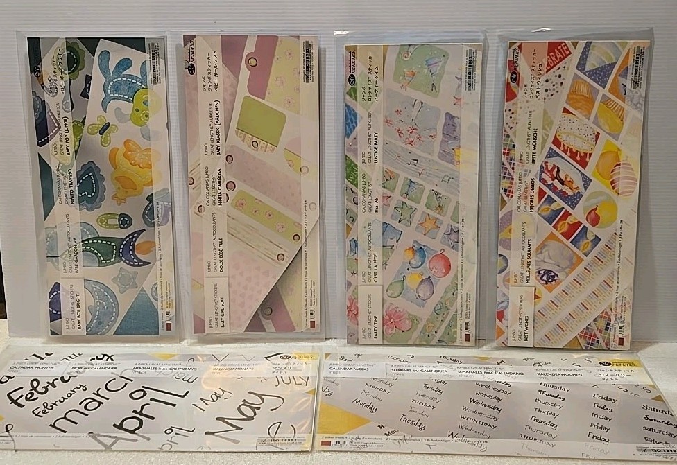 CREATIVE MEMORIES GREAT LENGTH STICKERS – LOT OF SIX (6) PACKAGES – SEE LIST